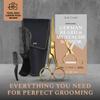 ONTAKI 5" Beard Moustache Scissors Professional German Steel 2 Comb Carrying Pouch Mustache Trimming - Hand Forged Bevel Edge Precision Men Facial Hair Grooming Kit All Body Hair (Golden Brass) view 3