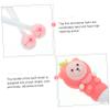 Baluue Soft Toddler Toothbrush 2pcs for Kids Age 0-9, Pink Round Head Manual Childrens Toothbrush with Soft Bristles, Cute Bear Shape for Baby Oral Care and Teeth Cleaning view 3