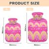 Lyeorm Rainbow Hearts Hot Water Bottle with Soft Cover Large Hot Water Bag for Neck and Shoulder Pain Relief, Hot and Cold Compress, Hand Feet Warmer (2 Liter) view 3