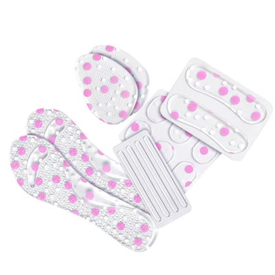 Baluue 1set Anti-wear Non-Skid Gel Insoles for Women Comfortable Shock-Absorbing Inserts for Sandals High Heels and Daily Wear Reusable Stylish and Foot Support