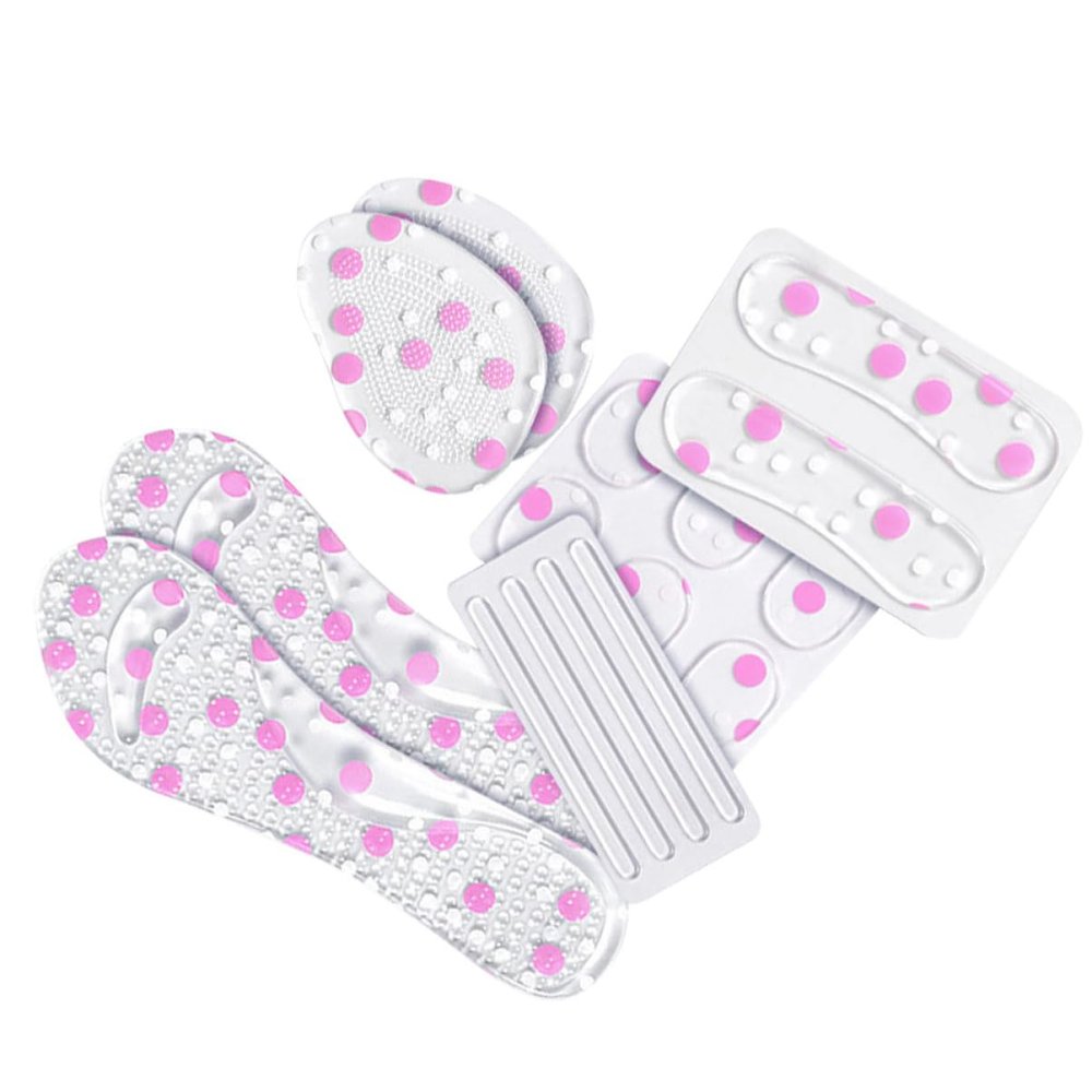 Baluue 1set Anti-wear Non-Skid Gel Insoles for Women Comfortable Shock-Absorbing Inserts for Sandals High Heels and Daily Wear Reusable Stylish and Foot Support