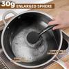 5 Pack Steel Wool Scrubber Set, Stainless Steel Scrubber with Long Handle, Deep Cleaning Metal Scrubber Set for Dishes, Pots, Pans, Grills and Sinks view 3