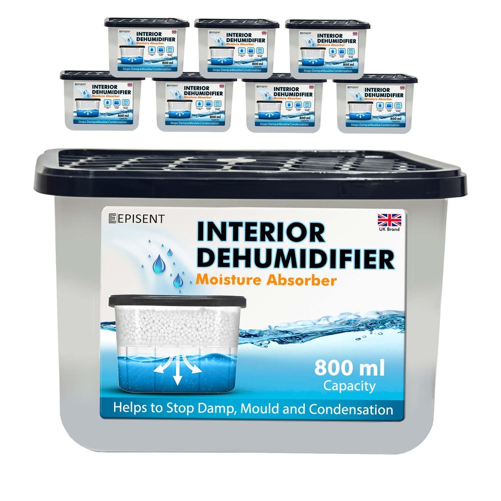 EPISENT 800ml Moisture Absorber Dehumidifiers, 8 Pack