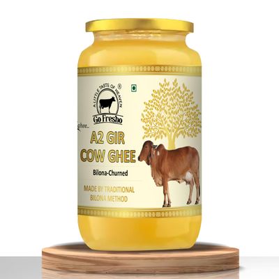 Go Fresho A2 Gir Cow ghee| Vedic Bilona Method|Pure, Natural & Healthy (100 ml)