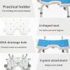 SAILUN Shower Stool with Removable Armrests and Backrest, Height Adjustable Bathroom Stool with Non-Slip Feet, up to 150 kg, Shower Stool for Seniors view 2
