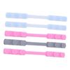 Baluue 5pcs Reusable Silicone Mask Ear Hooks Adjustable Mask Extension Buckles Anti-Pain Ear Saver Accessories for Comfortable Wearing Random Color view 1