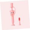 WATIIFUFU Silicone Training Toothbrush Bristles for Year Old Oral Care Tool Brush for Boys and Girls Safe Chewing Material Random Color view 2