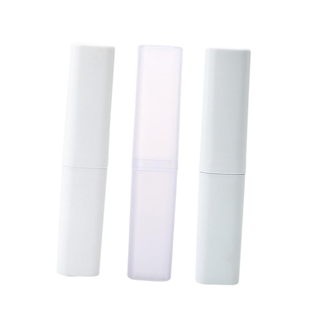 Baluue Plastic Toothbrush Storage Containers Multipack with Simple Design Portable Toothbrush Cases 3pcs for Travel and Home Use
