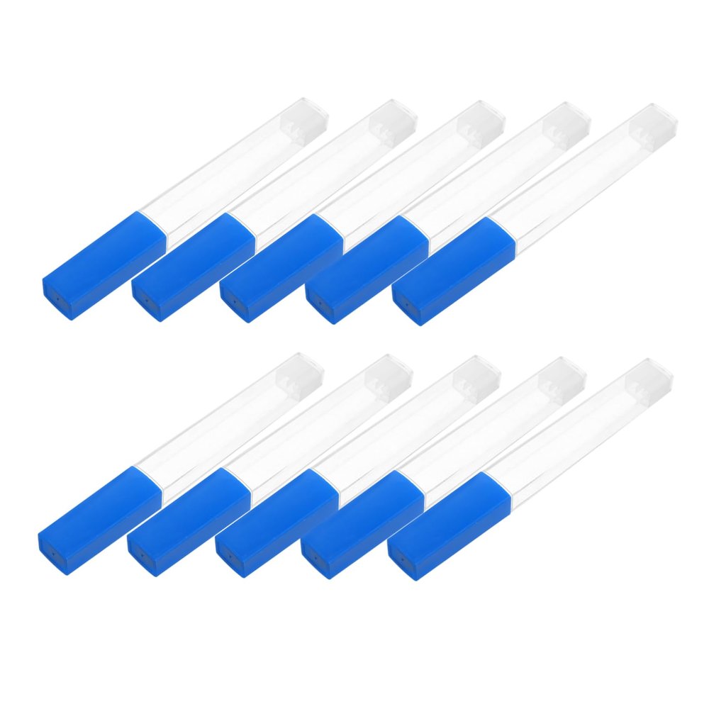 Baluue 10pcs Plastic Thermometer Storage Tube for Case Tube Container for Thermometer and Storage Empty