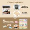 Korean Seaweed Wrappers for Triangular Onigiri Rice Ball 50 Sheets | 50 Standard + 24 Extra Sealing Stickers (Total 74) - Twice Roasted Onigiri Seaweed, Nori, Sushi, Easy Cook, Korean Food view 2