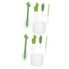 Baluue 2 Sets Bottle Cap Cleaning Brushes Utility Bottle Cleaning Brush Straw Cleaner Portable Lid Cleaner for Household Use view 1