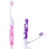 2Pcs Portable Folding Travel Toothbrush Set with Soft Bristles for Hiking, Camping, and Traveling