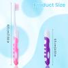 2Pcs Portable Folding Travel Toothbrush Set with Soft Bristles for Hiking, Camping, and Traveling view 2