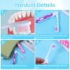 2Pcs Portable Folding Travel Toothbrush Set with Soft Bristles for Hiking, Camping, and Traveling view 3