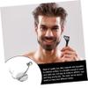 Baluue Unique Shaped Stand Holder for Men's Shaving Decorative Storage Rack with Stable Design for Optimal Drying and Cleanliness Silver Finish view 2