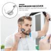 Baluue Unique Shaped Stand Holder for Men's Shaving Decorative Storage Rack with Stable Design for Optimal Drying and Cleanliness Silver Finish view 3