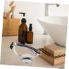 Baluue Unique Shaped Stand Holder for Men's Shaving Decorative Storage Rack with Stable Design for Optimal Drying and Cleanliness Silver Finish view 4