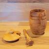 Culinary Gift Set 180 g Thyme Honey with Honey Pot Including Spoon and Lid Made of Olive Wood Natural Product by Elixir Herbs & Spices #214 view 4