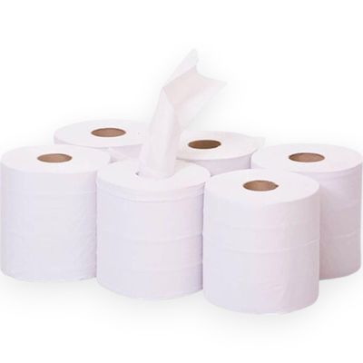 KasaBona Nature White Roll Premuim Centrefeed Laminated Embossed Rolls Soft Durable & Ultra Absorbent 2-Ply Tissue Ultimate Cleaning Solution for Home & Office (24 White Rolls)