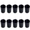 Black Plastic Bucket by Stolmet, Four Sizes (5L, 12L, 16L, 20L), Durable and Versatile solution for use at home, garden, construction sites, or workshops, Set of 1, 3, 5 or 10 (10, 20, Liters) view 1