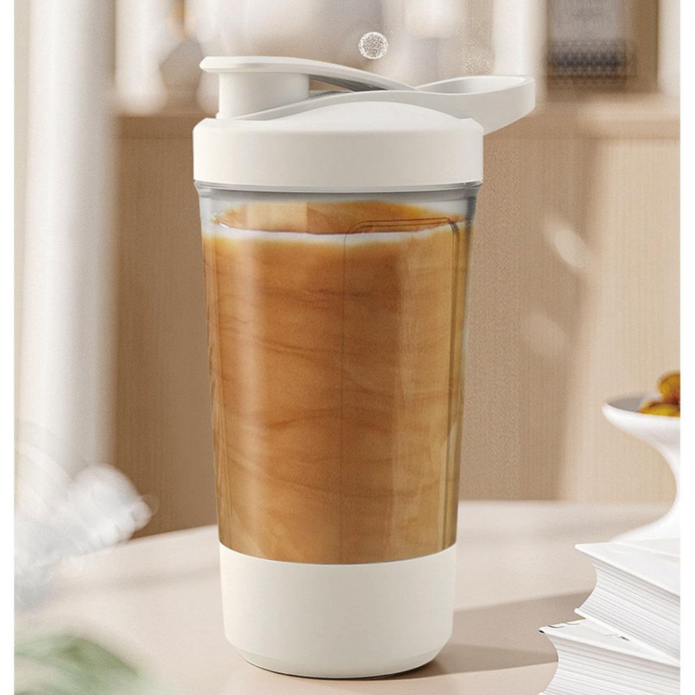 500mah Electric Mixer Cup Quiet Portable Plastic Proof Electric Shaker Bottle with Smart Blending System, Mix Milk and Protein with 30s Shake for