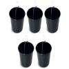 Black Plastic Bucket by Stolmet, Four Sizes (5L, 12L, 16L, 20L), Durable and Versatile solution for use at home, garden, construction sites, or workshops, Set of 1, 3, 5 or 10 (5, 12, Liters) view 1
