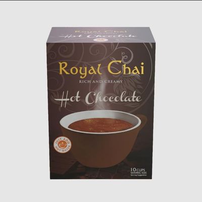 Lily's Indian Vegetarian Cuisine Present Royal Chocoltae Chai Rich and Creamy Hot Chocolate, 10 Cups for 1 box