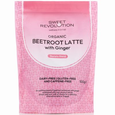 Sweet Revolution Organic Beetroot Latte with Ginger Barista Blend (2 x 500g) Catering Pack. Gluten Free, Dairy Free, Refined Sugar-Free
