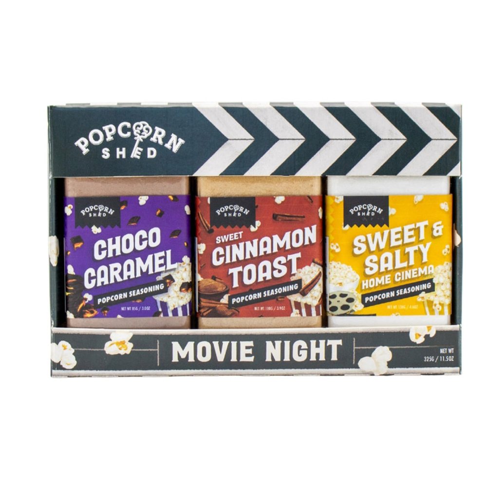 Popcorn Shed Movie Night Popcorn Seasonings Variety Pack (3 Flavours)