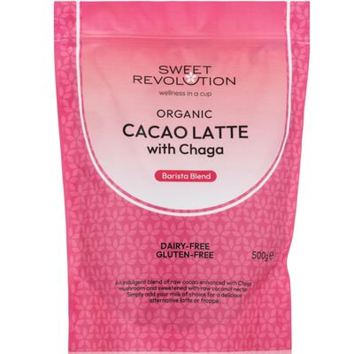 Sweet Revolution, Barista Blend, Organic Cacao Latte with Chaga (3 x 500g) Catering Pack. Gluten Free, Dairy Free, Refined Sugar-Free.