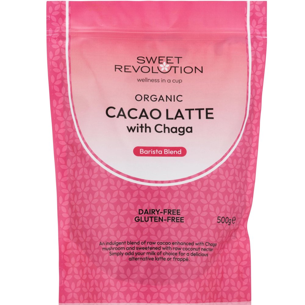 Sweet Revolution, Barista Blend, Organic Cacao Latte with Chaga (3 x 500g) Catering Pack. Gluten Free, Dairy Free, Refined Sugar-Free.