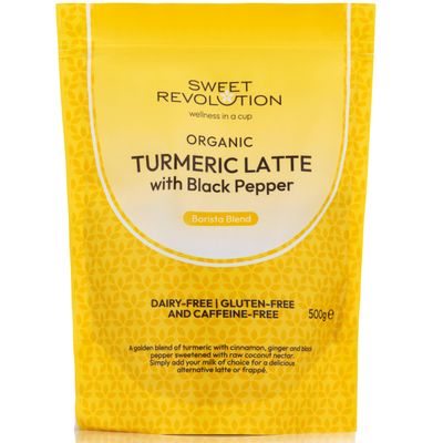 Sweet Revolution Organic Turmeric Latte with Black Pepper Barista Blend (2 x 500g) Catering Pack. Gluten Free, Dairy Free, Refined Sugar-Free