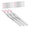 Baluue 24pcs Stainless Steel Heart Shape Tweezers with Arrow Pattern, Professional High Quality Eyebrow Tweezers for Precise Hair Removal, Portable Design for Travel and Business Trip view 1