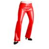 YGZHANYUANOKU Women's Glossy PVC Leather Leggings, Monochromatic Pants, High Waist, Nightclub Trousers, High Street Stretch Pants Customizable,Red,M view 1
