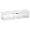Huraoerrrr Small Parts Organizer, 8-Grid Clear Plastic Box with White Lid Minimalist and Dust Proof Daily Contact Lens Organizer for All Brands Daily Lens, Cable, Cosmetic, Beads view 1