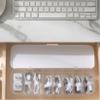 Huraoerrrr Small Parts Organizer, 8-Grid Clear Plastic Box with White Lid Minimalist and Dust Proof Daily Contact Lens Organizer for All Brands Daily Lens, Cable, Cosmetic, Beads view 2