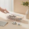 Huraoerrrr Small Parts Organizer, 8-Grid Clear Plastic Box with White Lid Minimalist and Dust Proof Daily Contact Lens Organizer for All Brands Daily Lens, Cable, Cosmetic, Beads view 3