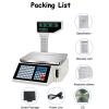 XNXYSMKJ Digital Price Label Printing Scale,Wifi Commercial Electronics Barcode Scale Cash Register for Supermarket Convenience,Double-Sided LCD Display view 2