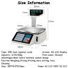 XNXYSMKJ Digital Price Label Printing Scale,Wifi Commercial Electronics Barcode Scale Cash Register for Supermarket Convenience,Double-Sided LCD Display view 3
