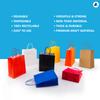 Nationwide Paper 200 Small Yellow Paper Bags, Party Bags, Gift bag DIY and Sweet bags with Strong Twisted Handles (18x9x22cm) view 4