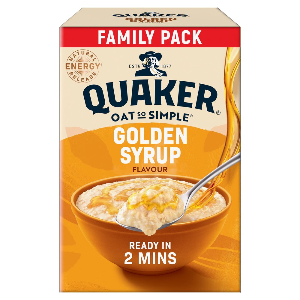 Quaker Oat So Simple Golden Syrup Family Pack Porridge Sachets 80 x 36g