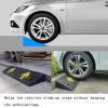 Driveway Rubber Curb Ramps - Heavy Duty Loading Ramps with Expansion Bolts - Car Ramps Marked with Yellow Arrows view 3