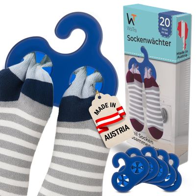 Sockenwachter - Sock Clips for Washing Machine and Dryer, Sock Clips