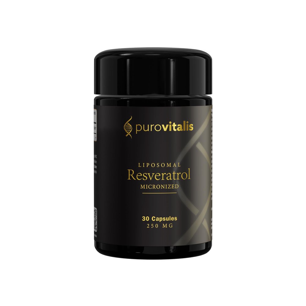 PUROVITALIS Liposomal Trans-Resveratrol 250mg, Micronized, 30 Capsules