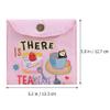 Baluue 3pcs Canvas Menstrual Pad Bags Tampon Bag with Button Design Portable Storage Pouch for Women Blue Random Style view 2