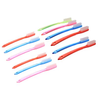 Baluue Adults Hard Bristles Toothbrush Premium Manual Toothbrush 12pcs Large Head Design Firm Bristles Deep Cleaning Oral Care for Adults Daily Use