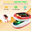 Yohcuro Paediatric Oximeter for Infants & Kids, Fingertip Pulse Oximeter for Small Fingers, Blood Oxygen Saturation, Pulse Rate Monitor, Cute Cartoon Design, USB-C Charging (Red) view 3