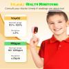 Yohcuro Paediatric Oximeter for Infants & Kids, Fingertip Pulse Oximeter for Small Fingers, Blood Oxygen Saturation, Pulse Rate Monitor, Cute Cartoon Design, USB-C Charging (Red) view 4