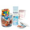 Divas World Christmas Ceramic Mug Gift Set with Spoon, Plate/Saucer, Hot Chocolate, Marshmallows & Candy Festive Holiday Treat Box (HK-2178B Blue Mug with Festive Treats) view 4
