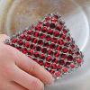 Stainless Steel Scrubber for Pans Metal Scrubbers for Cleaning | Multipurpose Stainless Steel Cast Iron Scrubber | Portable Chain Scrubber,Cast Iron Cleaning Tool view 3